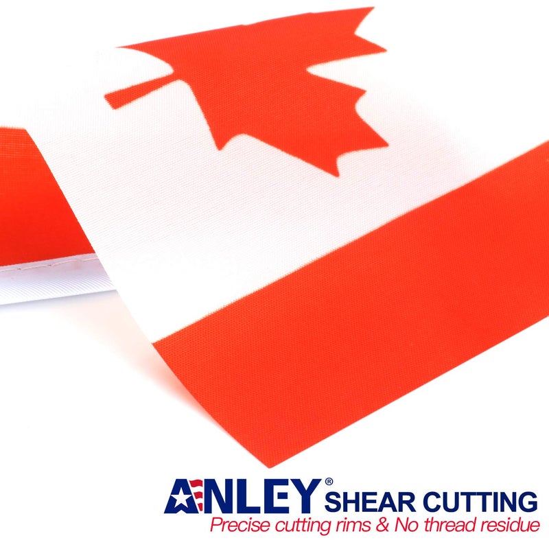 Anley Canada Deluxe Desk Flag Set - 6 x 4 Inch Miniature Canadian Desktop Flag with 12" Solid Pole - Vivid Color and Fade Resistant - Black Base and Spear Top - Image 4